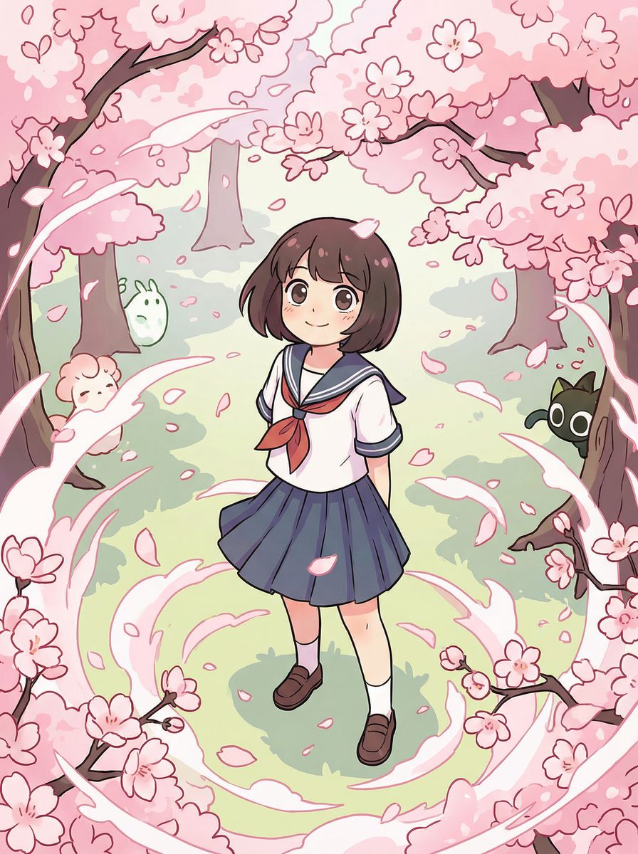 少女萝莉动漫-樱之物语校园动漫